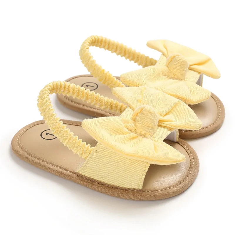 Baby Girls Bow Knot Sandals: Summer Soft Sole Princess Shoes